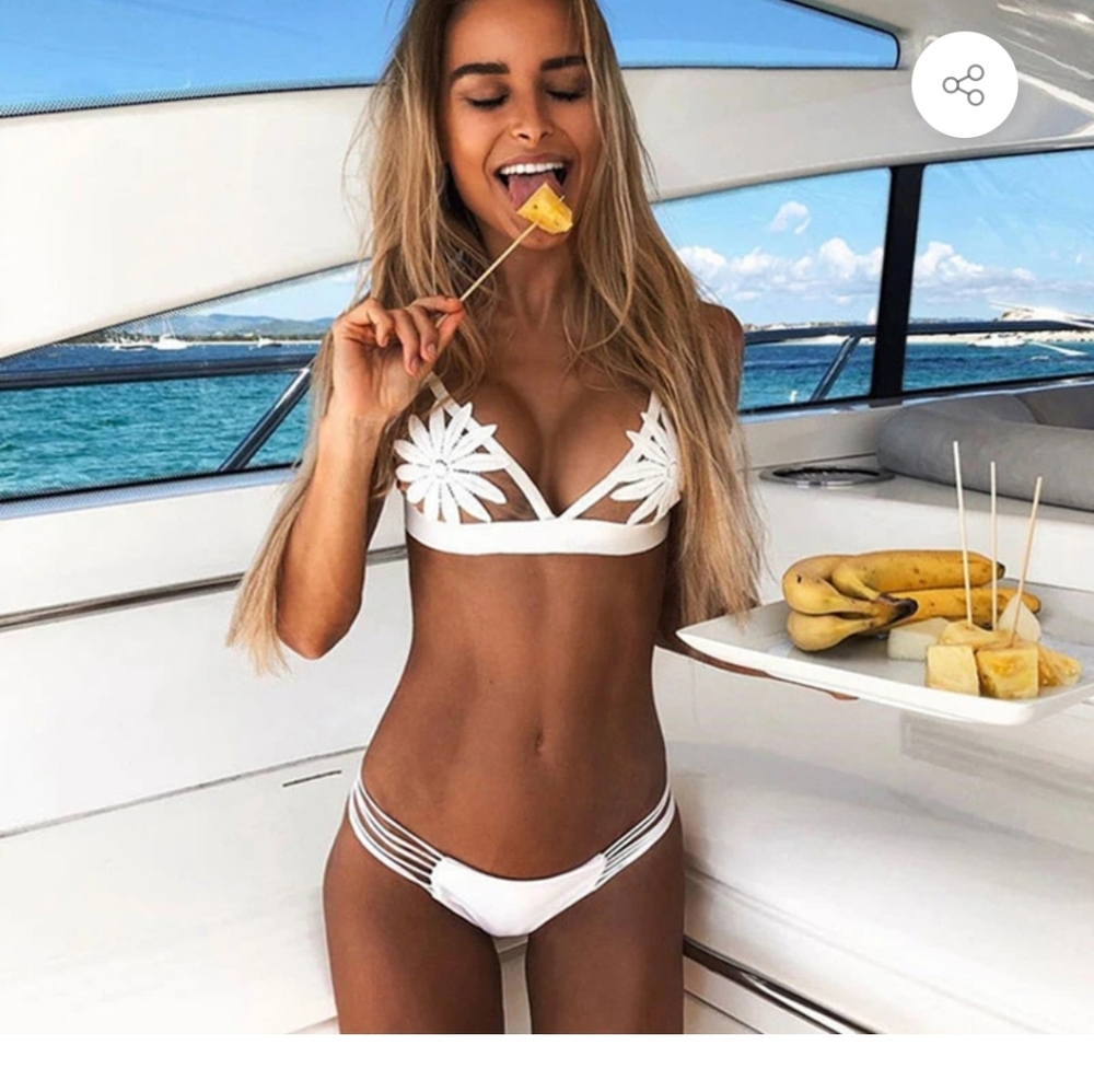 NWT Sexy Mesh Floral Bikini